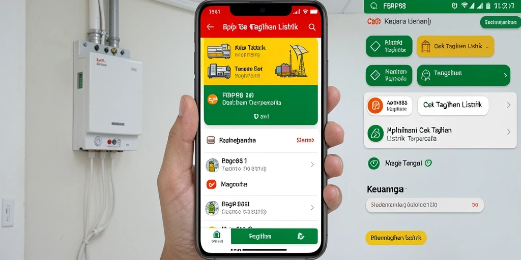 Tampilan antarmuka FBRP88 yang menarik untuk cek tagihan listrik.