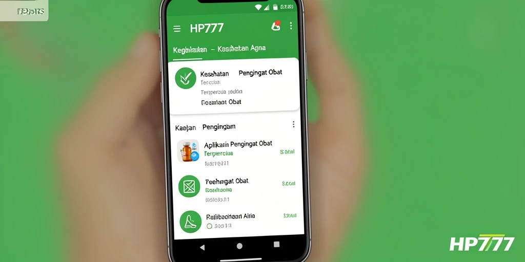 Tampilan antarmuka pengguna HP777 yang informatif dan mudah digunakan.