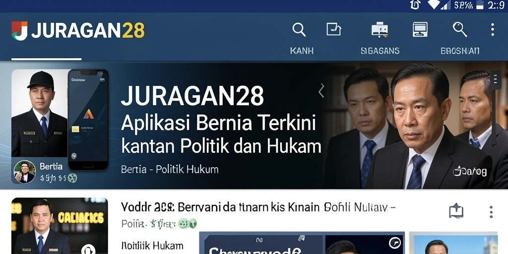 Tampilan antarmuka aplikasi JURAGAN28 yang modern dan informatif