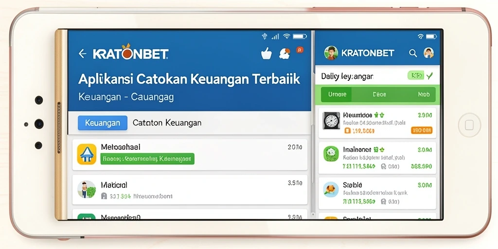 Tampilan antarmuka aplikasi Catatan Keuangan KRATONBET yang modern.