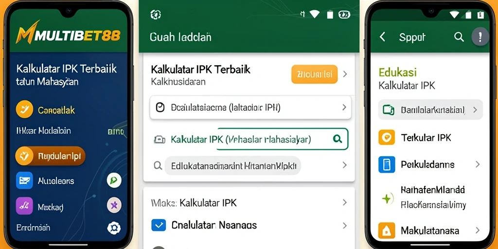 Antarmuka aplikasi MULTIBET88 yang ramah pengguna dan informatif.