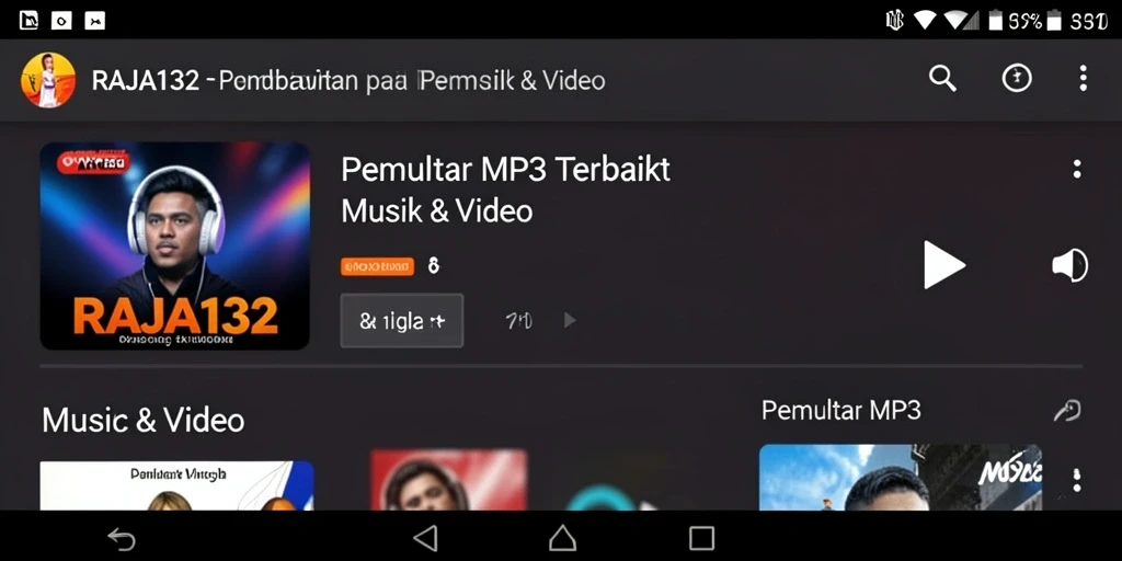 Antarmuka RAJA132 yang intuitif dan mudah digunakan untuk Pemutar MP3.