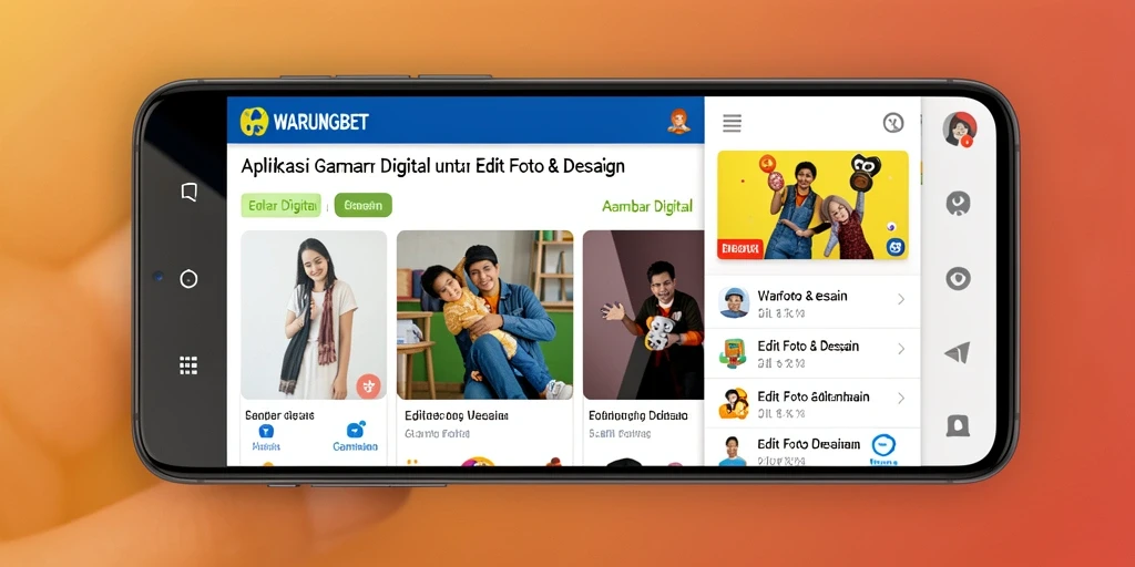 Antarmuka WARUNGBET menampilkan fitur Gambar Digital yang inovatif dan menarik.